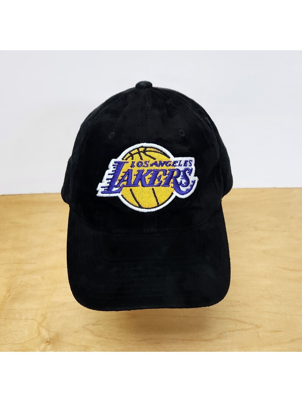 Mitchell & Ness Los Angeles Lakers Hat Black 100% Pig Suede Adjustable NBA Cap
